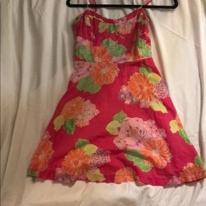Aeropostale pink floral tank top dress